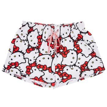 Size: Small/Medium (14" Waist) Content: 92% Polyester & 8% Spandex Color: White, Red, Black & Yellow Quantity: 1 Care: Machine Wash, Cold With Like Colors Only Non-Chlorine Bleach When Needed Tumble Dry, Low Cool Iron When Needed Do Not Dry Clean Be comfy and cozy while you sleep with help from these Hello Kitty Pajama Shorts. These soft and stretchy shorts have images of Hello Kitty's head overlapping each other. Use the red and white polka dot string to loosen or tighten the shorts to your lik Kitty Clothes, Hello Kitty Clothes, Stretchy Shorts, Hello Kitty Images, Pink Pajamas, Outfits Y2k, Cute Pajamas, Really Cute Outfits, Pretty Selfies