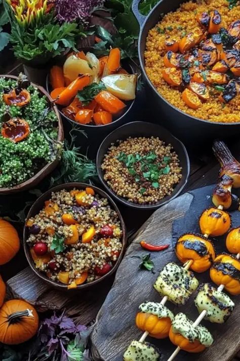 Get ready for a frightfully fun Halloween feast with these delicious vegan dinner ideas! Whether you’re having a spooky gathering or a cozy night in, these recipes are sure to impress your guests. From ghastly ghouls made of pumpkin pasta to witch's cauldron chili, you can whip up an array of plant-based meals that everyone will love. Perfect for Halloween parties, each dish brings flavor and creativity to your table. Check out these spooky yet delectable vegan recipes that are easy to make and super satisfying! Witch Dinner Party, Space Themed Food, Vegan Halloween Dinner, Halloween Dinner Ideas, Halloween Feast, Witch's Cauldron, Vegan Dinner Ideas, Vegan Halloween, Pumpkin Pasta