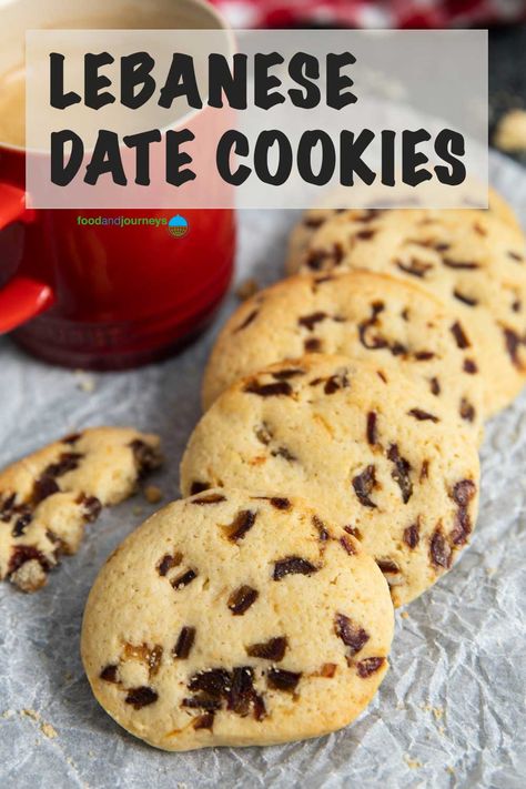 Dates Biscuits Recipe, Easy Date Cookies, Lebanese Cookies Recipes, Dried Date Recipes, Date Biscuits Recipe, Recipes Using Dried Dates, Cookies With Dates Recipes, Recipes With Dried Dates, Dates Cookies Recipes