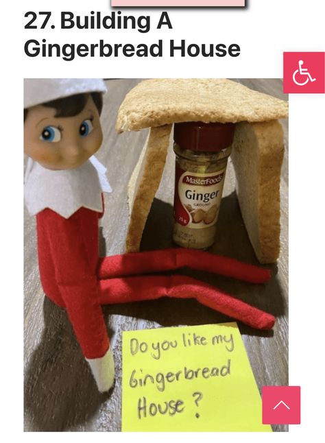 Elf Gingerbread House, Make A Gingerbread House, House Shelves, Awesome Elf On The Shelf Ideas, Mews House, Elf House, Elf On The Shelf Ideas, Shelf Ideas, On The Shelf