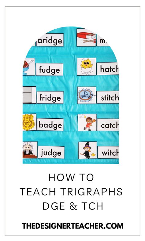 Do you teach first grade or special education phonics? Get started with teaching the trigraphs DGE and TCH with this detailed post and lesson plan! Dge Words Phonics, Dge Phonics, Trigraph Activities, Consonant Digraphs, Vowel Teams, Phonics Rules, Reading Curriculum, Special Education Elementary, Orton Gillingham