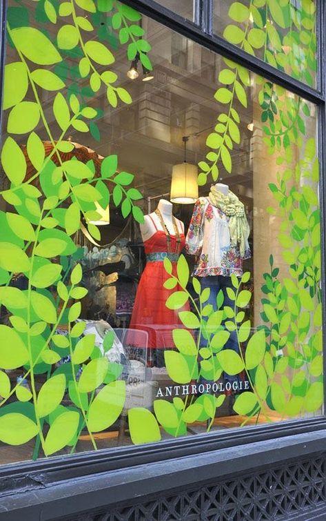 a someday store... - ladybird & fellow Spring Retail Window Displays, Bar Window Display, Italian Windows, Anthropologie Window Display, Spring Window Display, Display Visual Merchandising, Summer Window, Shop Window Stickers, Store Window Display