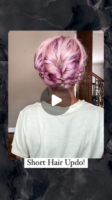 Karen Lester on Instagram: "Summer wedding or special event? Watch this short hair Updo! ⭐️PRO TIPS: do on dirty hair for added texture and hold! Make your Topsy tails as close together as possible!   #shortupdo #shorthairupdo #shorthairupdos #hairstylereels #hairtutorial #updotutorial #weddinghair #weddinghairstyle #weddinghairstyles" Updo Tutorial, Short Hair Updo, Hair Updo, Instagram Summer, Acupressure, Hair Updos, Hair Tutorial, Summer Wedding, Wedding Hairstyles