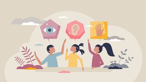 Learning Styles: The Legend, The Myth - eLearning Industry Auditory Learning Style, Kinesthetic Learning Style, Learning Style Inventory, Illustration Learning, Visual Learning Style, Human Movement, Tiny Person, Kinesthetic Learning, Visual Learning