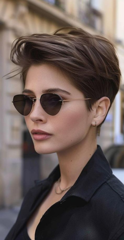 New Haircuts 2024, Pixie Haircut 2024 Trends Women, 90s Haircuts Women, Short Womens Hair, Short Hairstyle Women Pixie, Hairstyle Short Women, Pixie Haircut With Undercut, Pixie Cut Women, Woman Short Haircut