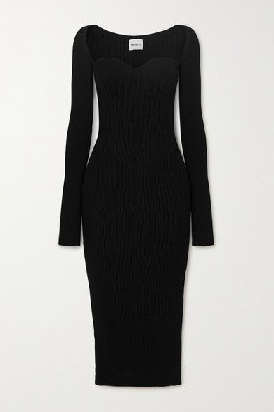 Tom Ford Clothing, Perfect Little Black Dress, Runway Collection, Knit Midi, Knit Midi Dress, Black Rib, Black Midi Dress, Black Knit, Tom Ford