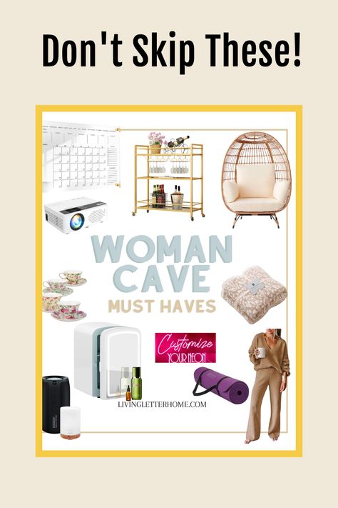 If you're creating your woman cave or lady lounge, these products are sure to make your live easier and way more cozy! Lady Lounge, Women Cave, Woman Cave, She Shed, Amazon Home, Luxury Store, Space Design, Must Haves, Lounge