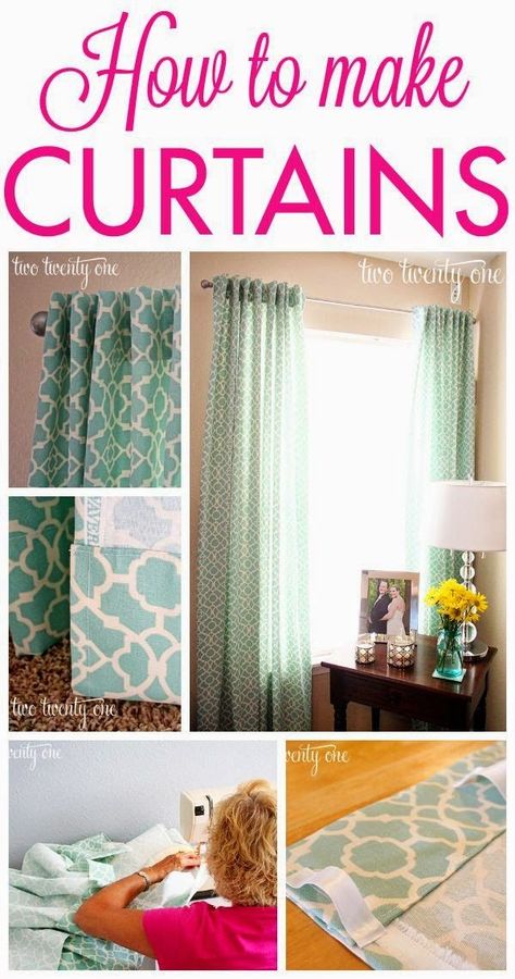 GREAT tutorial on how to make curtains! 1000 Lifehacks, Make Curtains, No Sew Curtains, Diy Casa, Dekorasi Kamar Tidur, Costura Diy, Diy Bricolage, Beginner Sewing Projects Easy, How To Make Curtains