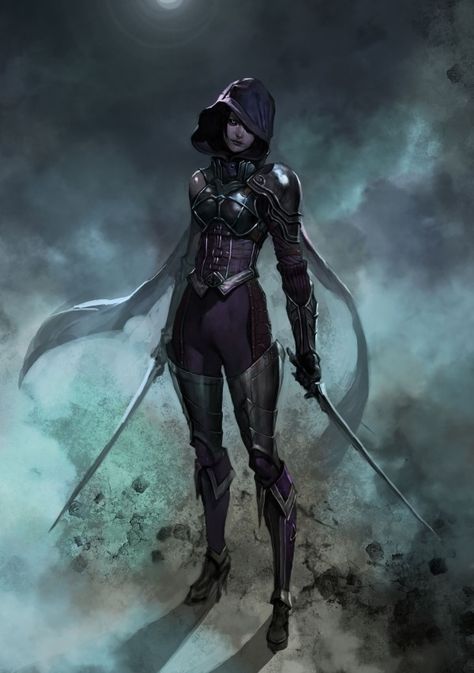 Character Design Assassin, Female Rogue Art, Dnd Rogue Outfit, D&d Character Art, Female Assassin Art, Men Books, Books For Men, Fantasy Fiction Books, Warrior Outfit