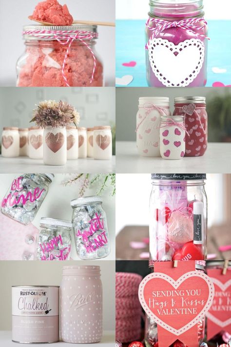 Mason Jar Candy Gifts, Easy Baby Shower Gift, Easy Sewing Projects For Beginners, Candy Notes, Mason Jar Candy, Mason Jar Candle Holders, Jar Of Hearts, First Sewing Projects, Rustic Valentine