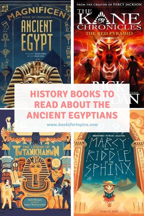 The topic of Ancient Egypt is a fascinating one, filled with exciting stories about tombs, treasures, codes & curses. Whether it's the mysteries of the pyramids, the stories of pharaohs or daily life by the Nile. We've put together a list of recommended children's books to read about the Ancient Egyptians. These are recommended books to read based around popular history topics for EYFS, KS1 and KS2 that are appropriate to use in primary school settings. History Books To Read, History Topics, Red Pyramid, Pyramids Egypt, Recommended Books, Best Children Books, The Pyramids, Recommended Books To Read, Ancient Romans