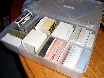 Consolidate card games into a single plastic tote and throw away the bulky boxes. Ikea Boxes, Alzheimers Activities, Honey Do List, Game Storage, Homeschool Kids, Organized Chaos, Homeschool Planning, Therapy Room, Games Box