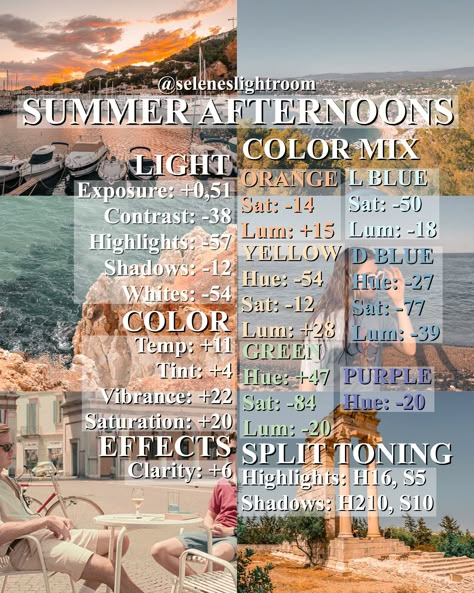 Sunset Filter Lightroom, Summer Filters Lightroom, Lightroom Sunset Edit, Sunset Preset Lightroom, Light Room Presets Free Tutorial, Lightroom Presets Code, Lightroom Filters Formula, Light Room Editing Filter, Summer Lightroom Presets Free