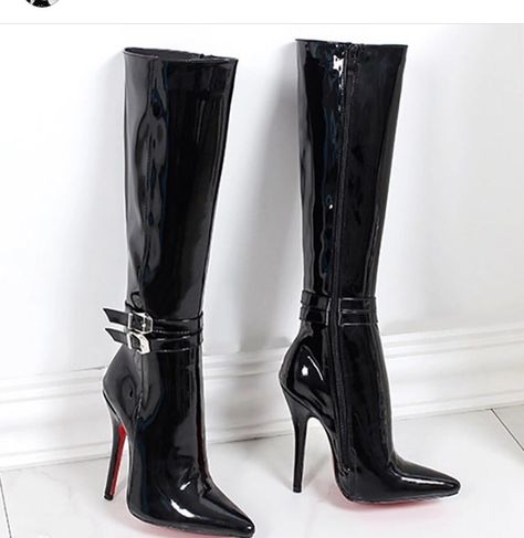 Red Bottom Boots, Boots Plus Size, Boots High Heels, Shoes Heels Classy, Heels Red, Ladies Boots, Red Bottom, Fancy Shoes, Boots High