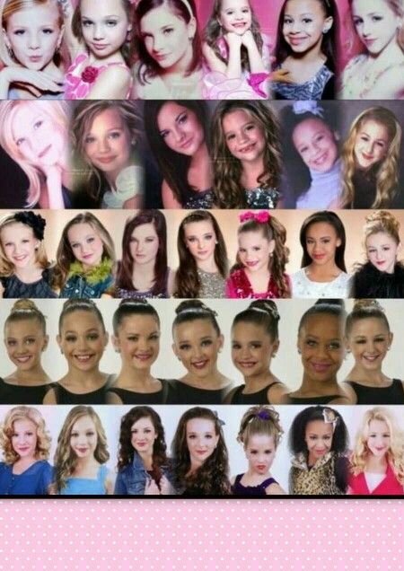 Headshots over the seasons Dance Moms Headshots, Dance Moms Pyramid, Dance Moms Paige, Dance Moms Season, Nia Frazier, Dance Moms Facts, Dance Moms Cast, Dance Moms Pictures, Dance Moms Funny