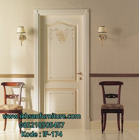 Jual Pintu Kamar Tidur Minimalis Lukis Ukir Model Pintu Kamar Tidur… Traditional Interior Doors, Pintu Interior, Interior Door Trim, Modern Exterior Doors, Classic Doors, Door Glass Design, Dream Furniture, Classic Home Decor, Door Designs