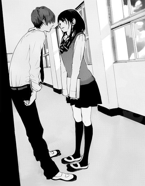 {Shoujo Notas} Reference Standing, Couple Reference, Shy Person, Could Be Us, Desenhos Love, School Anime, Tamako Love Story, Manga Couple, Manga Couples