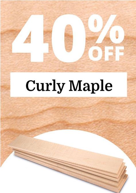 What will you make with this beautiful Curly Maple- 40% OFF thru Jan. 31? It's durable, hard and dense, and carves and turns very well. Show off your curly maple projects! https://www.woodcraft.com/categories/wood?featured%5B%5D=Sale&species%5B%5D=Maple+Curly #woodworking #wooddeals #curlymaple #woodforsale Wood For Sale, Sale Flyer, Maple Wood, Wood Crafts, Turning, Woodworking, Carving, Turn Ons, Wood