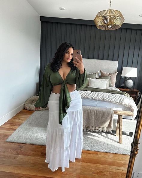 Cancun Outfits, Mid Size Outfits, Curvy Summer Outfits, Curvy Casual Outfits, Summer Outfits Curvy, Look Boho Chic, Cute Vacation Outfits, Plus Size Summer Outfits, Look Plus Size