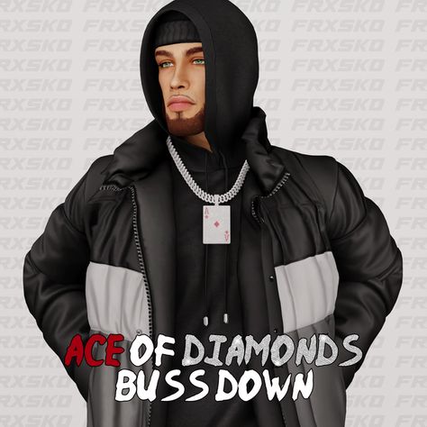 Urban Male, Sims 4 Body Mods, Ace Of Diamonds, Sims4 Clothes, Diamond Chain, Sims 4 Cc, Body Mods, Sims Cc, The Sims