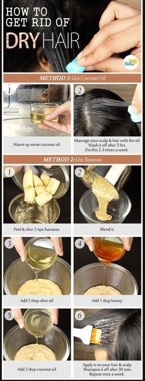 HOW TO GET RID OF DRY HAIR Rough Hair, Dry Natural Hair, Homemade Hair Products, Hair Remedies, Brittle Hair, Natural Hair Tips, Hair Scalp, Hair Repair, Hair Care Tips