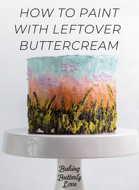 Buttercream Painting, Cake Painting Tutorial, Cookie Painting, Cake Painting, Cake Spatula, Fab Cakes, Chocolate Bowls, Fondant Flower Cake, Painted Cake