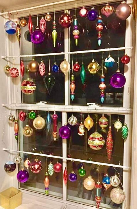 Kitschy Christmas, Pretty Christmas Decorations, Bells Christmas, Tacky Christmas, Christmas Window Decorations, Christmas Interiors, Christmas Memories, Christmas Time Is Here, Christmas Things