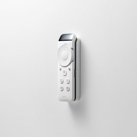 The remote control is designed to be operable with one hand whether it is mounted on the wall or held in the hand. The remote holder and… | Instagram Form Study, Remote Holder, Lighting Lamp, Wireless Microphone, Household Chores, Smart Lighting, The Hand, Industrial Design, The Wall