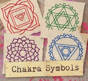 Chakra Symbols (Design Pack) | Urban Threads: Unique and Awesome Embroidery Designs Chakras Embroidery, Chakra Animals, Chakra Embroidery, Chakra Crafts, Chakra Music, Symbols Design, Growing Corn, Chakra Symbols, Freestanding Lace Embroidery