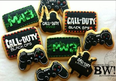 12th Birthday Party Ideas, Paintball Party, Sugar Cookie Cakes, Cookie Games, Boy Baby Shower Themes, 12th Birthday, 11th Birthday, Perfect Cake, Cute Cookies