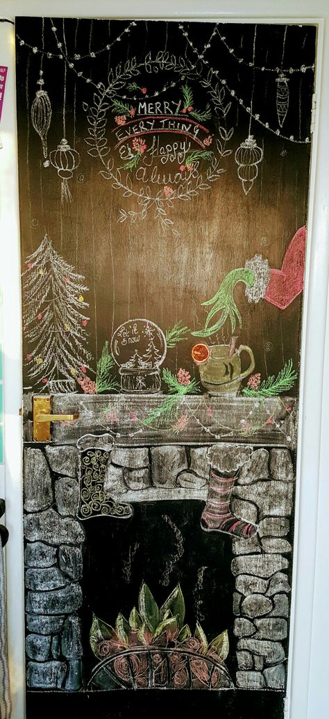 My Christmas blackboard 2016 Christmas Blackboard Ideas, Chalkboard Art Christmas, Christmas Blackboard, Chalkboard Art Diy, Chalkboard Holiday, Christmas Chalkboard Art, Blackboard Drawing, Blackboard Chalk, Chalkboard Christmas