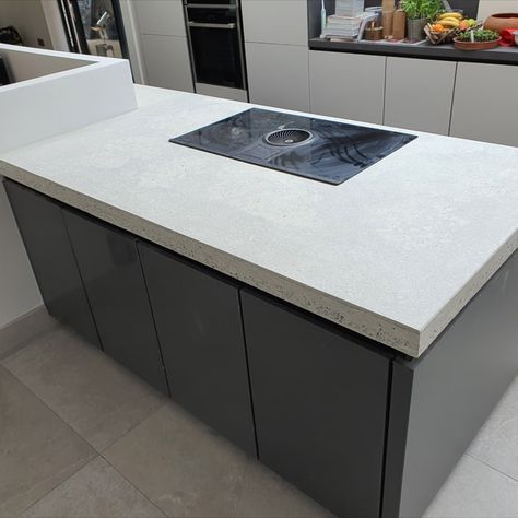 Concrete worktops, concrete kitchen, concrete countertops Stunning Countertops, Polished Concrete Kitchen, Making Concrete Countertops, Kitchen Concrete, White Terrazzo, Bespoke Kitchen, Concrete Kitchen, Bespoke Kitchens, Polished Concrete