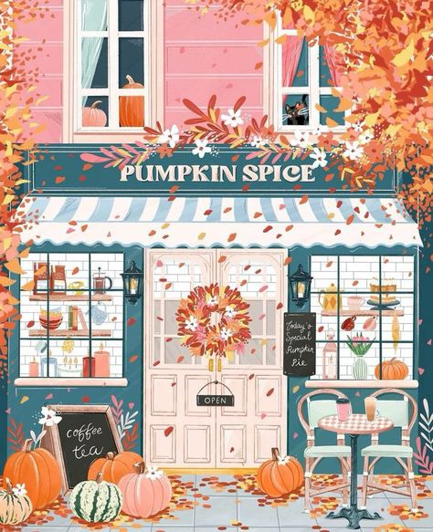 Simply Katy Illustration, Cosy Illustration, Witches Shop, Simply Katy, Ipad Widgets, Creative Wrapping, Autumn Illustration, Stickers Kawaii, Fall Inspo