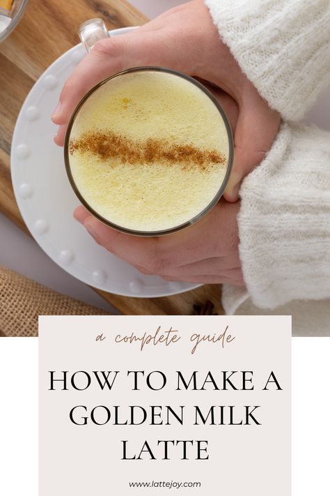 The golden milk latte is cherished for its wellness benefits and captivating taste profile. Find out how you can easily make this drink at home! Turmeric Latte Recipe, Golden Latte, Golden Milk Recipe, Golden Milk Latte, Moon Milk, Cholesterol Recipes, Drink At Home, Cold Coffee Recipes, Low Cholesterol Recipes