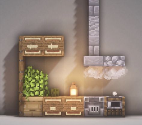 Minecraft Shelves, Minecraft Table Ideas, Kitchen In Minecraft, Crafting Table Minecraft, Minecraft Table, Minecraft Space, Table Minecraft, Minecraft House Decor, Minecraft Kitchens