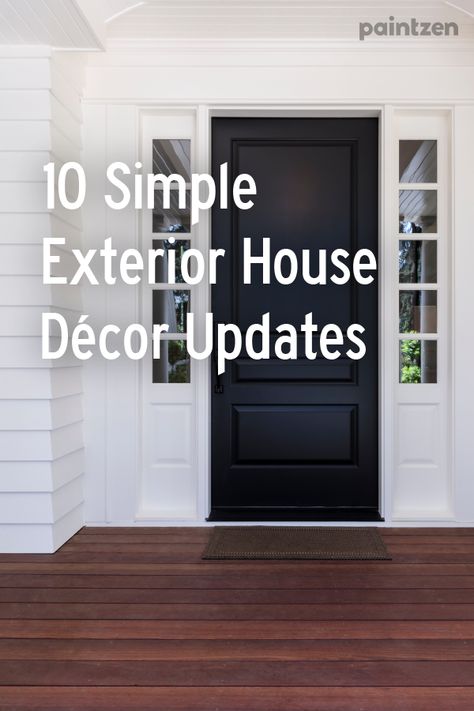 Easy House Exterior Updates, How To Make A Plain House Exterior Look Better, How To Make Outside Of House Look Better, How To Update Exterior Of House, How To Add Character To Exterior Of Home, Easy Ways To Make Your House Look Better, Inexpensive Exterior Home Updates, Updating Outside Of House, Update Exterior Of Home