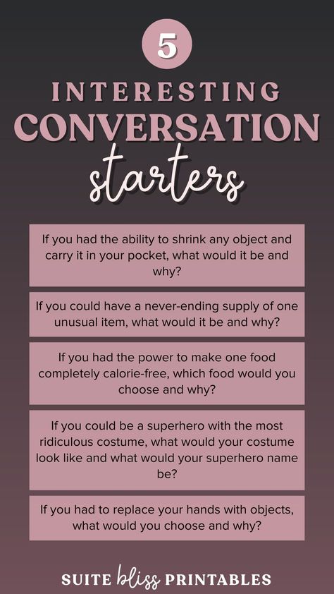 Conversation starters for couples are a must-try! Nothing beats diving in deep to a meaty discussion filled with intrigue and interest. I’ve listed 25 pretty cool-as-cucumber conversation starters for couples. There’s also a printable PDF on the blog so you can print them and cut them out ready for that date night or dinner party with friends. Here’s to meaningful conversation and deep conversation! #conversationstarters #icebreakerquestions Interesting Conversation Starters, Funny Conversation Starters, Family Conversation Starters, Date Night Questions, Conversation Starter Questions, Conversation Starters For Kids, Conversation Starters For Couples, Family Conversation, Conversation Cards