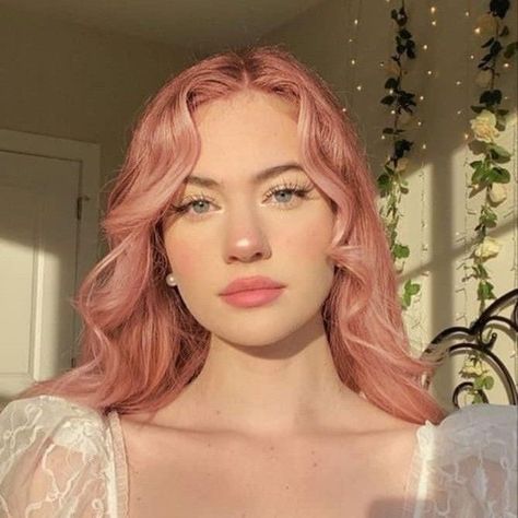 Pink Hair Face Claim, Pink Hairstyles, Once Upon A Broken, Light Pink Hair, Stephanie Garber, Peach Hair, Hairstyles And Haircuts, Hair Color Pink, My Space