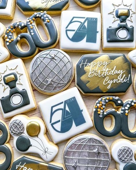 Disco Ball Cookies Decorated, Disco Cookies Decorated, Disco Ball Cookies, Disco Cookies, 60th Birthday Surprise, 75 Birthday, Ball Cookies, 70s Disco Party, Disco Birthday