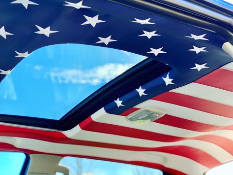 Flag Headliner, American Flag Headliner, American Flag Truck, American Flag Car Decal, Confederation Of America Flag, Eu Flag, Country Flags, American Flag, Flag