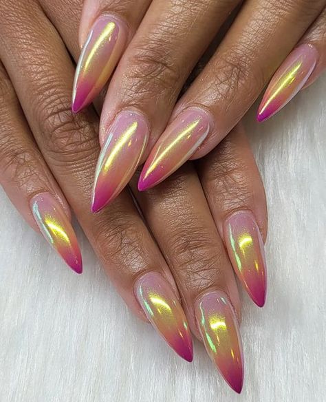 Nail Ideas For Fall, Chrome Nail Ideas, Chrome Nails Designs, Pink Chrome, Chrome Nail, Fire Nails, Fancy Nails, Chic Nails, Dope Nails