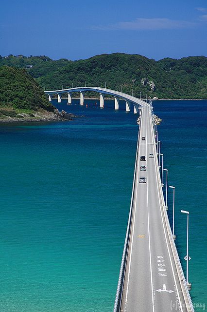 Tsunoshima Bridge, Japan Bridge, Yamaguchi Prefecture, Ing Civil, Super Pictures, Love Bridge, City Japan, Bridge Over Troubled Water, Road Construction