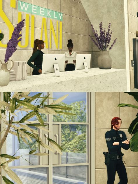 Sulani Weekly Building Preview | Sim Wears Prada Sims 4 Lawyer Office, Sims 4 Law Firm, Sims 4 Cc Lawyer, Sims 4 Office Building, Lotes The Sims 4, Lawyer Office, San Myshuno, Celebrity Culture, Office Job