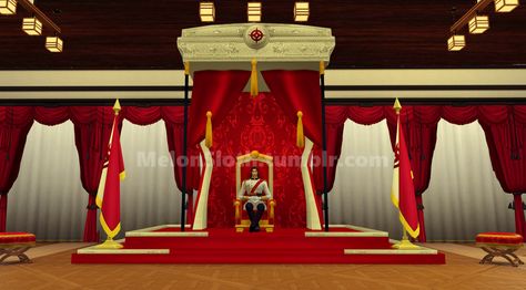 Sims 4 Throne Chair, Sims 4 Royal Cc Furniture Throne, Sims 4 Throne Room, Sims 4 Cc Throne, Sims 4 Throne, Royal Chair, Royal Throne, Cc Furniture, Royal Furniture