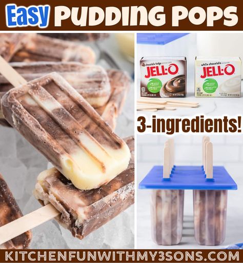 How To Make Pudding Pops, Sugar Free Pudding Pops, Homemade Jello Pudding Pops, Keto Pudding Pops, Vanilla Pudding Popsicles, Vanilla Pudding Pops, Instant Pudding Popsicles, Diy Pudding Pops, Pudding Popsicle Recipes