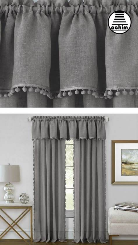 Ideas For Living Room Curtains, Curtains Aesthetic, Modern Kitchen Curtains, Curtain Partition, Curtains Style, Pocket Window, Curtain Styles, Elegant Curtains, Nursery Curtains