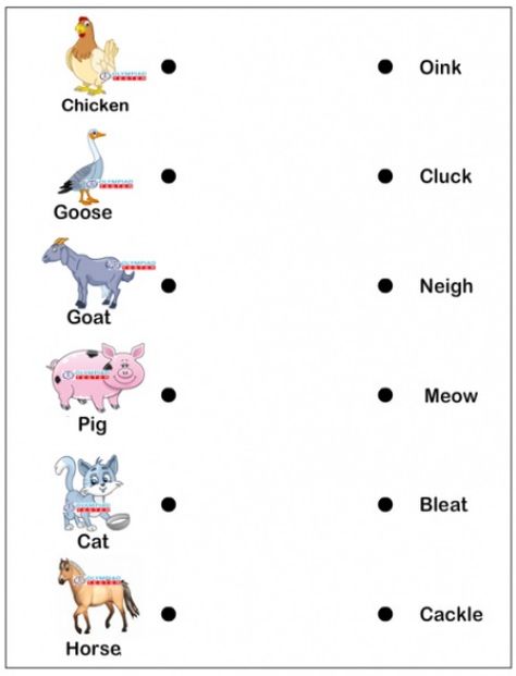 Animal Sound Matching Worksheet for Kindergarten Children. Animal Worksheets Kindergarten, Animal Sounds Worksheet Kindergarten, Wild Animals Worksheets For Kindergarten, Animal Sounds Worksheet, Animal Exercises For Kids, Animals And Their Babies Worksheet, Where Do Animals Live Worksheet, Animal Sound, Worksheet For Kindergarten