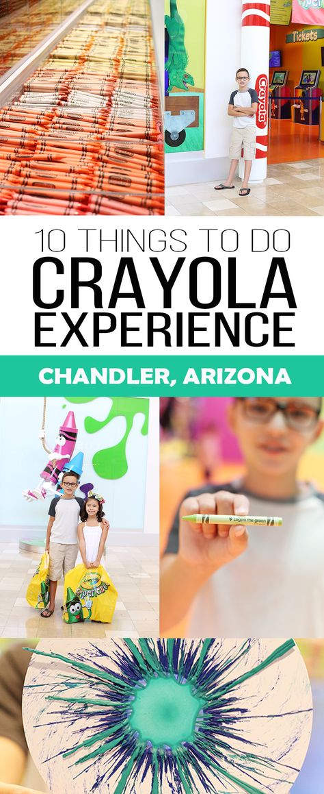 Crayola Experience, Crayola Crafts, Summer Boredom Busters, Crayola Art, Boredom Busters For Kids, Crayola Markers, Arizona Road Trip, Chandler Arizona, Unicorn Halloween