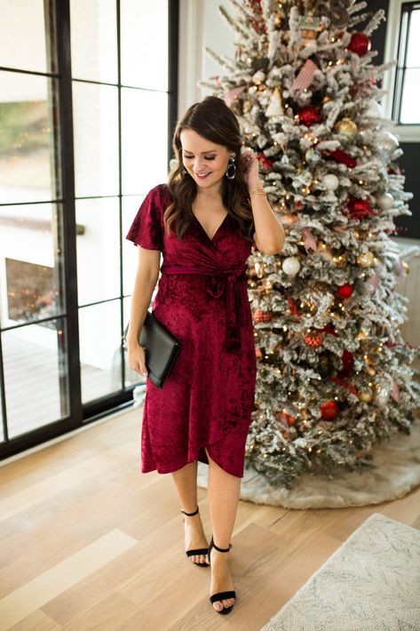 Pregnant Christmas Dress, Christmas Party Dress Maternity, Red Velvet Maternity Dress, Maternity Christmas Party Dress, Holiday Party Outfit Pregnant, Cocktail Maternity Dress, Christmas Outfit Maternity, Christmas Maternity Dress, Maternity Holiday Party Outfit