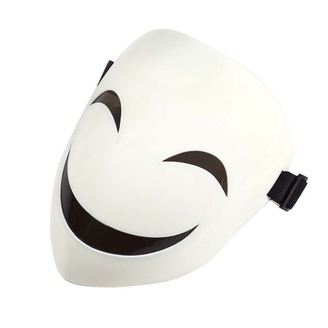 Smile Mask Anime, Weirdcore Masks, Smiling Mask, Goth Mask, Villain Mask, Anime Mask, Smile Mask, Halloween Costum, Drama Masks